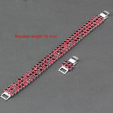 Red Garnet 925 Mark Bridal Jewelry Link Chain Bracelet 19.5CM 5-Color