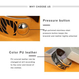 Cremo Love Cuff Bracelet Stainless Steel Bangle Bracelet with Leather