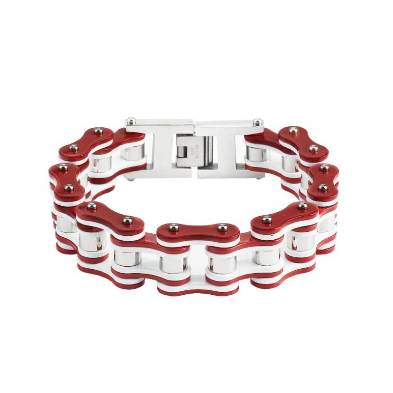 Punk Stainless Steel Bike Chain Bracelet Men's Bangle