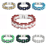 Punk Stainless Steel Bike Chain Bracelet Men's Bangle