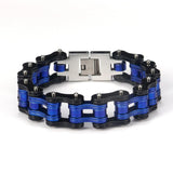 Punk Stainless Steel Bike Chain Bracelet Men's Bangle