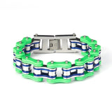 Punk Stainless Steel Bike Chain Bracelet Men's Bangle
