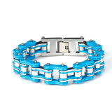 Punk Stainless Steel Bike Chain Bracelet Men's Bangle