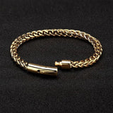 6MM Stainless Steel Link Chain Bracelet for Men Punk Rock Biker Jewelry