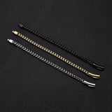 6MM Stainless Steel Link Chain Bracelet for Men Punk Rock Biker Jewelry