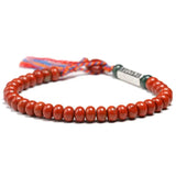 Red Jasper Beads Bracelet Tibetan Lucky Knots Bangle