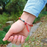 Red Jasper Beads Bracelet Tibetan Lucky Knots Bangle