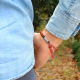 Red Jasper Beads Bracelet Tibetan Lucky Knots Bangle