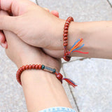 Red Jasper Beads Bracelet Tibetan Lucky Knots Bangle
