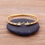 Nidin Crystal Zircon Cuff Bangles for Women Party Wedding Gift