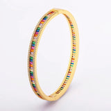 Nidin Crystal Zircon Cuff Bangles for Women Party Wedding Gift
