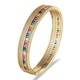 11 Styles Bangle Bracelet Copper Zirconia Cuff Bracelets For Women