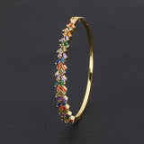 11 Styles Bangle Bracelet Copper Zirconia Cuff Bracelets For Women