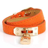 Sliver High Orange Letter Ferroalloy Neutral Bracelet