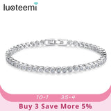 Clear CZ Beads Tennis Bracelet for Women