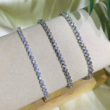 Clear CZ Beads Tennis Bracelet for Women