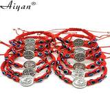 12Pcs Saint Benedict Resin Eyes Bracelets Protection Men Women Prayer