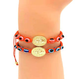12Pcs Saint Benedict Resin Eyes Bracelets Protection Men Women Prayer