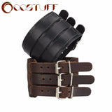 Wide Leather Bracelet Rock Punk Gothic Wristband