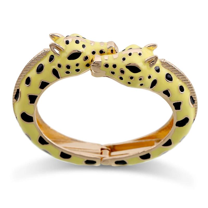 KAYMEN Giraffe Cuff Bracelet Enamel Bangle for Women Girls
