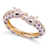 KAYMEN Giraffe Cuff Bracelet Enamel Bangle for Women Girls