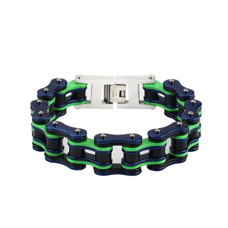 Punk Rock Hip Hop Bracelet Stainless Steel Biker Link Chain Bracelet