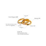 Waterproof Stainless Steel CZ Wide Bracelet Bangle 18k Plated Jewelry