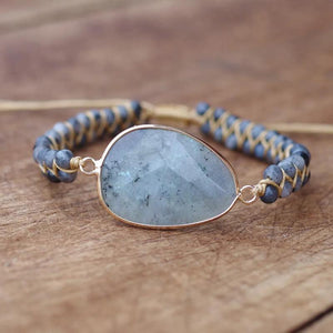 Labradorite Boho Friendship Bracelet String Bangle