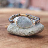 Labradorite Boho Friendship Bracelet String Bangle