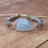 Labradorite Boho Friendship Bracelet String Bangle