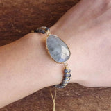 Labradorite Boho Friendship Bracelet String Bangle