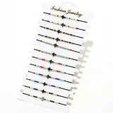 12pcs Hematite Cross Charm Bracelets Set Women