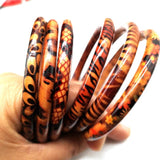 Leppard Print Wood Bangles Set of 6 Designs