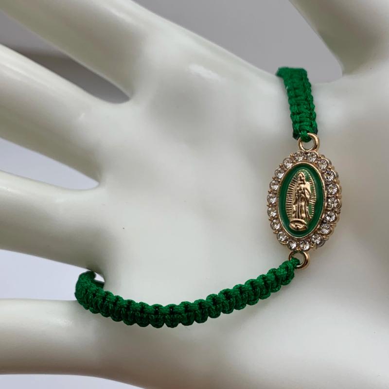 12 Pcs Jusus Green Father Bracelet Adjustable Handmade Anklet Gift