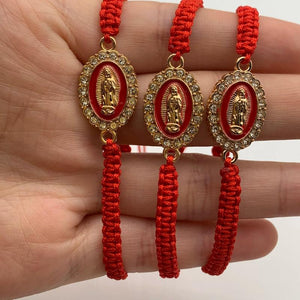 12 Pcs Jusus Green Father Bracelet Adjustable Handmade Anklet Gift