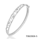 Silver Chain Rose Crystal Rope Red Bangle Bracelet Women Jewelry Gift
