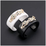 Animal Style Tiger Resin Cuff Bracelet Enamel Statement for Women