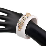 Animal Style Tiger Resin Cuff Bracelet Enamel Statement for Women