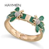 Colorful Bees Bracelet Bangle Open Bracelet for Girls