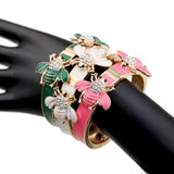 Colorful Bees Bracelet Bangle Open Bracelet for Girls