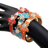Colorful Bees Bracelet Bangle Open Bracelet for Girls