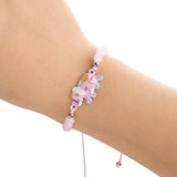 Animal Charms Braided Bracelet Set for Women Child Adjustable Rope Chain Jewelry