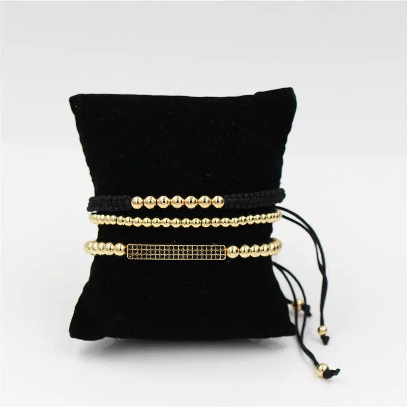 Anil Arjandas Men Bracelets Bangle Set 3Pcs/Sets Braiding Macrame Bracelet