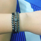 Anil Arjandas Men Bracelets Bangle Set 3Pcs/Sets Braiding Macrame Bracelet