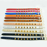 Punk Style Stainless Steel Rivet Bracelet - Adjustable Leather Bangle