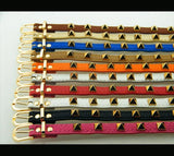 Punk Style Stainless Steel Rivet Bracelet - Adjustable Leather Bangle