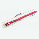 Punk Style Stainless Steel Rivet Bracelet - Adjustable Leather Bangle