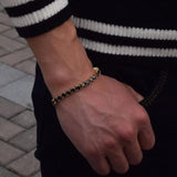 Men's Iced Zircon Tennis Chain Bracelet Hip hop Jewelry CZ Link 18.5cm