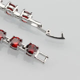 Dubai Bridal Costume Jewelry Red Garnet Wedding Bracelet