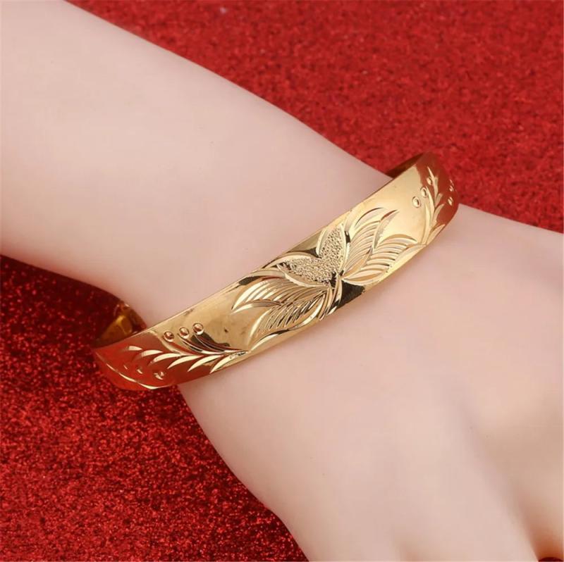 Flower Charm Bracelet Bangle Wedding Jewelry Gift